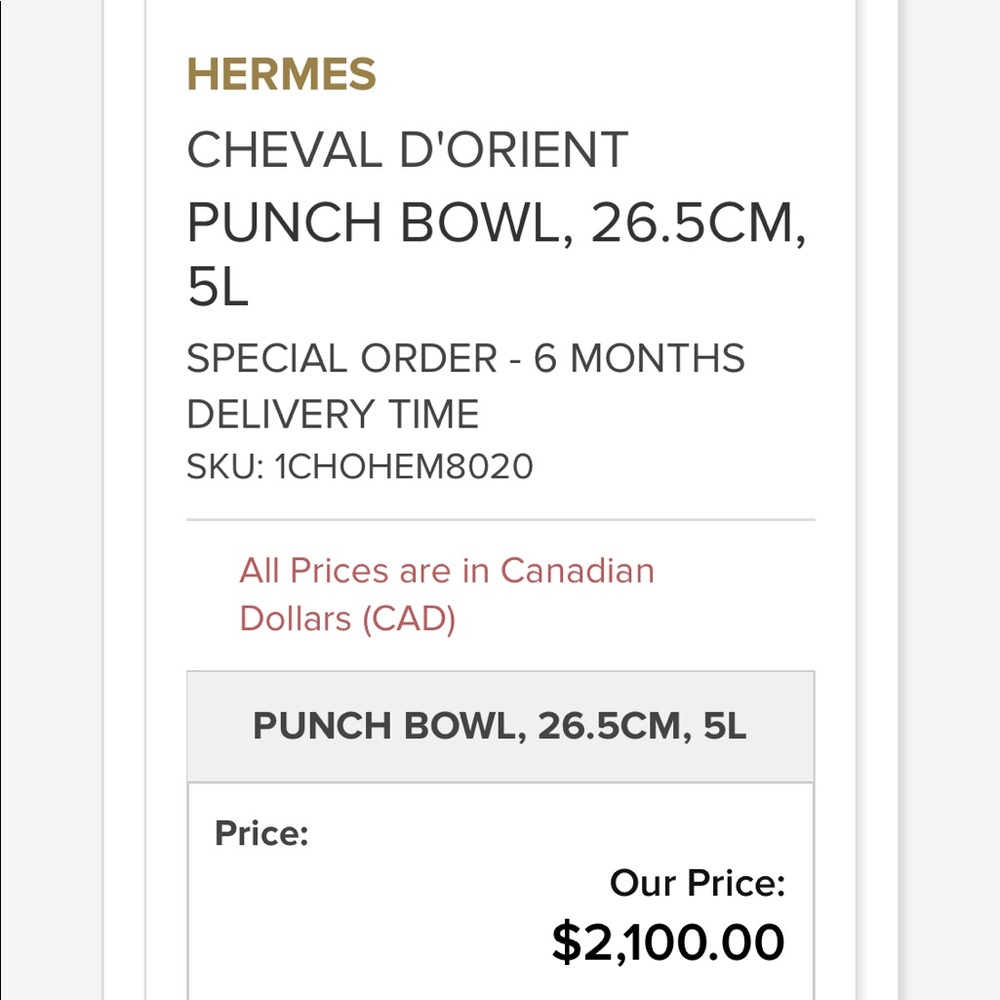 ✨HP✨HERMES NEW IN BOX PUNCH BOWL Cheval d’Orient Porcelain Horses Gold Heirloom - Picture 6 of 12